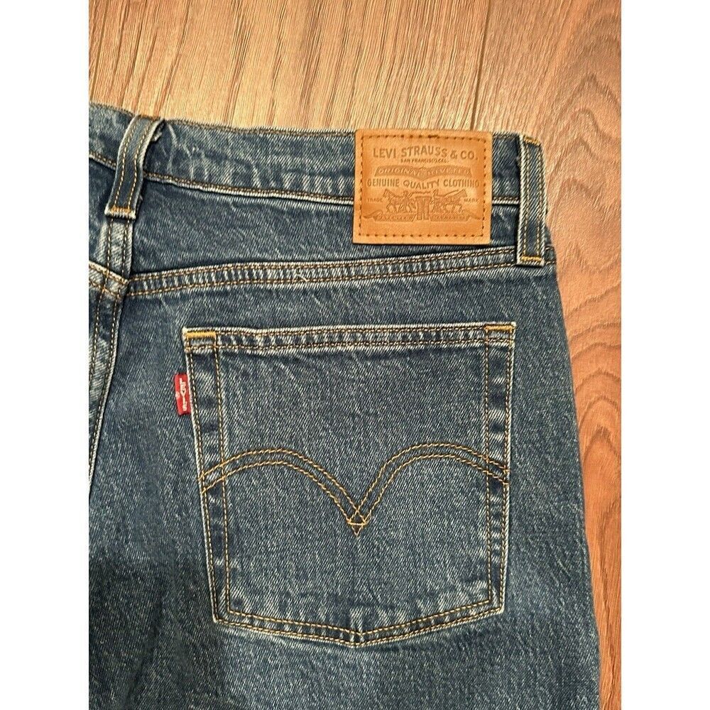 Levis Jeans Womens 30 Blue Wedgie Skinny Cuffed Stretch Medium Wash Denim - Picture 11 of 12